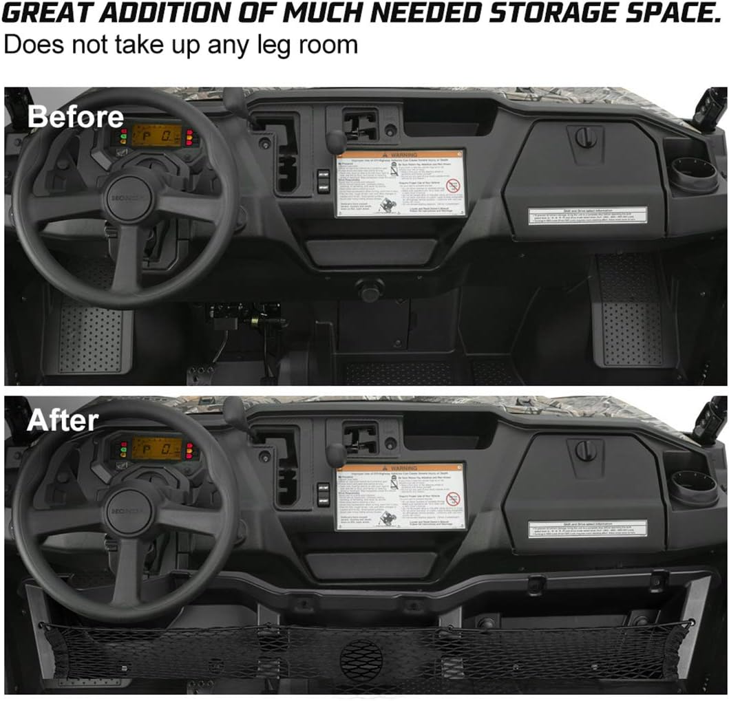 KIWI MASTER Under Dash Storage Pocket for 2016-2026 Honda Pioneer 1000-5 1000-3 Accessories 08L71-HL4-F00