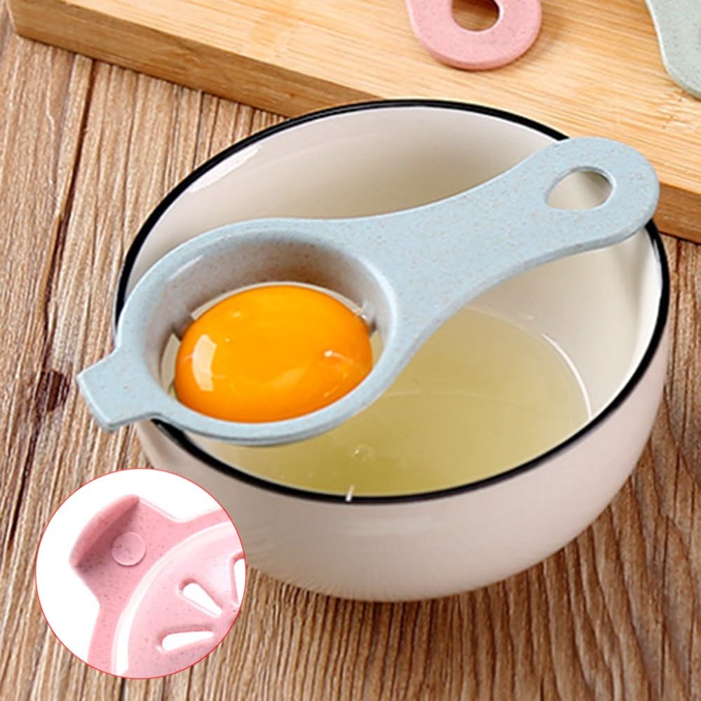 3 Pcs Silicone Egg Separators, Mini Egg White and Yolk Separator, Egg White Separator, Kitchen Small Tools, Hanging Hole Design, Saving Space(Pink, Green, Blue)