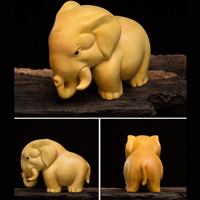 限定販売 ゾウ ウサギ 木彫り カバ 置物 セット 動物 ワニ サイ 美術品 アンティーク