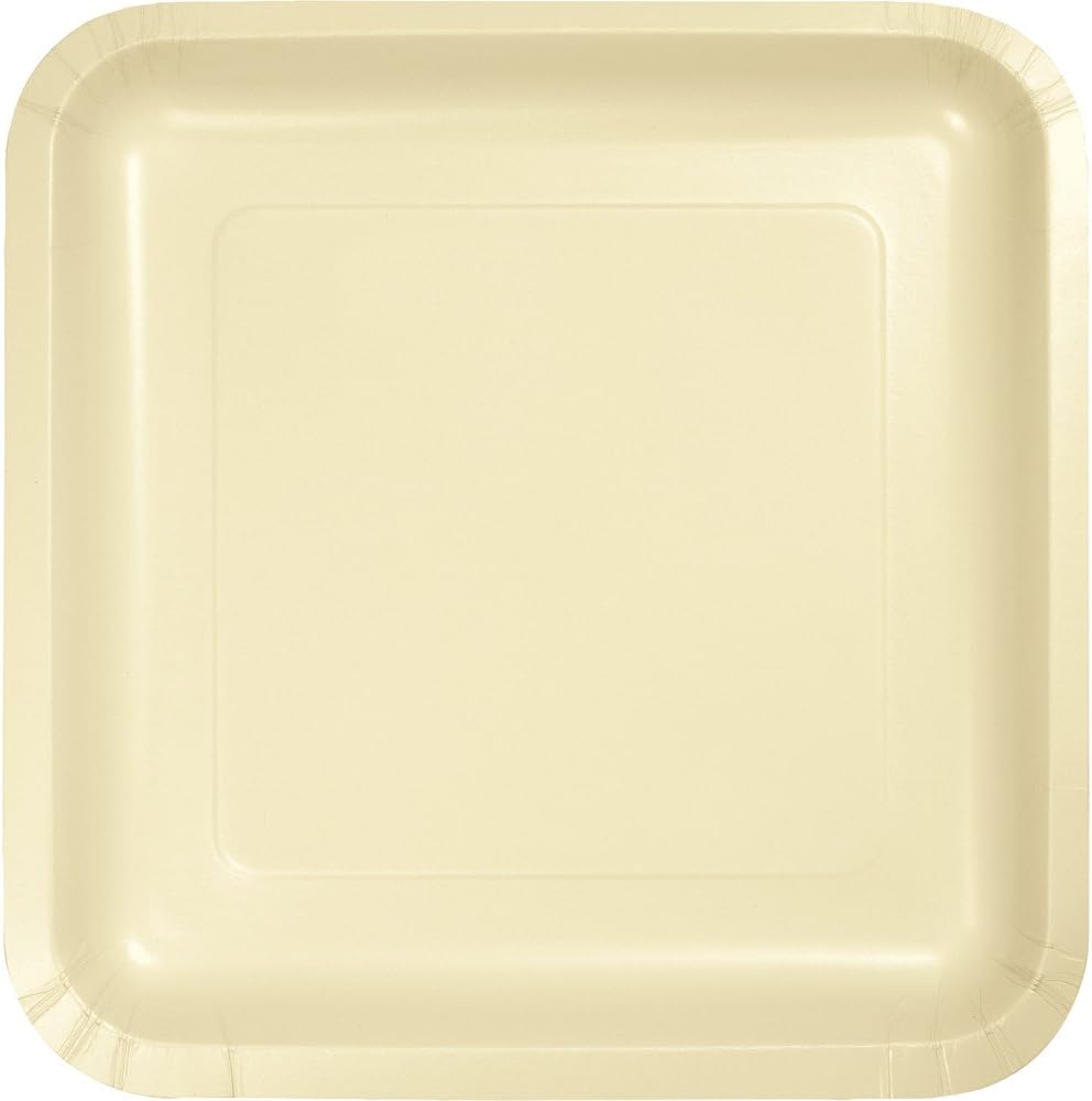 Pack of 180 Ivory Premium Disposable Paper Party Lunch Plates 7"