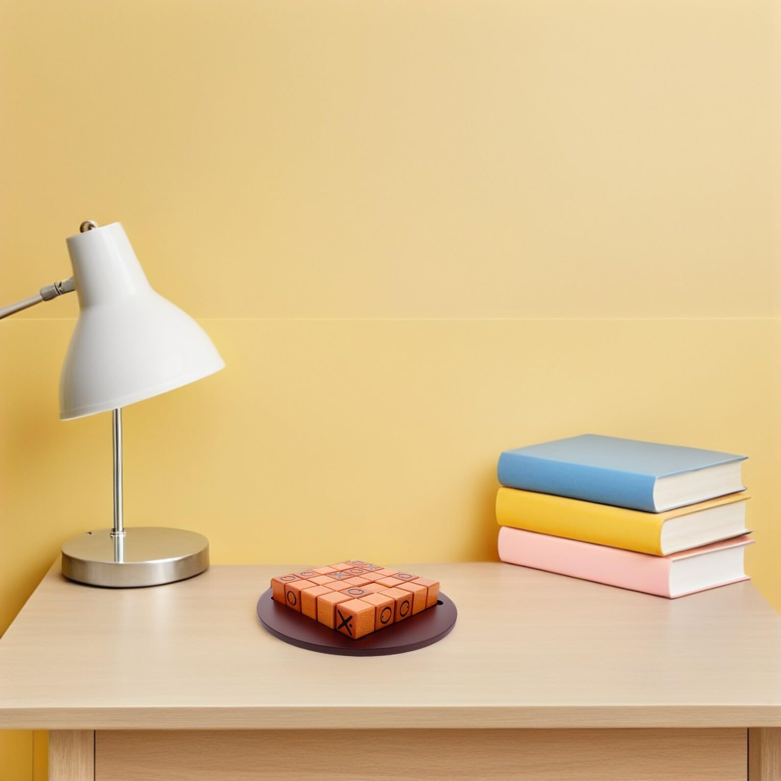 Jeu de Société en Bois Push Ox Jeu de Stratégie Compact et Portable Petit Format pour Garçon et Filles Géométrique en Bois Naturel Famille