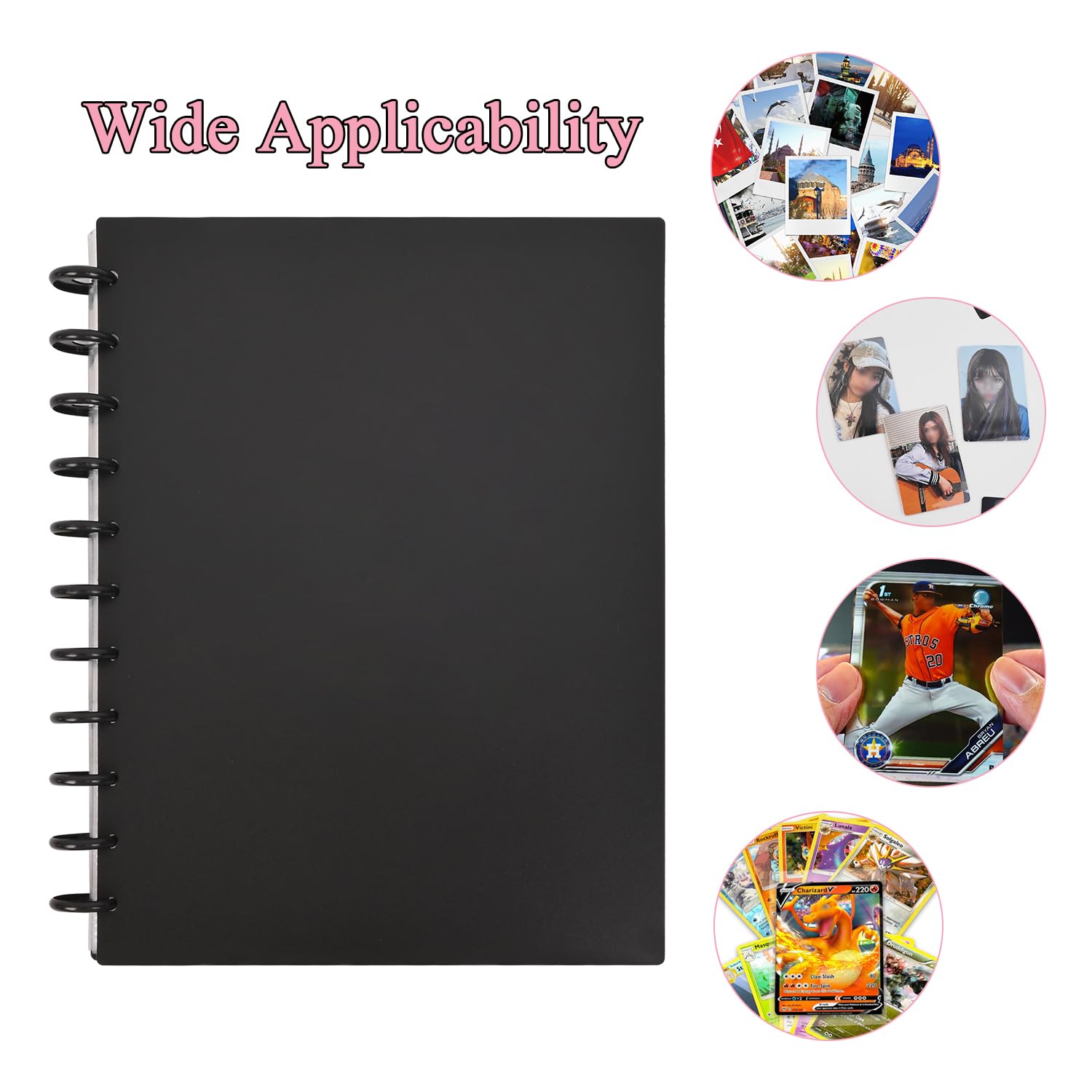 Trading Card Organizer Trading Card Binder Card Binder, 9 Pocket Trading  Card Album Folder,20 Pages, 360 Card Capacity Sports Card Binder, Premium Card  Binders Compatible With MTG, TCG, Baseball Cards (Black Trading