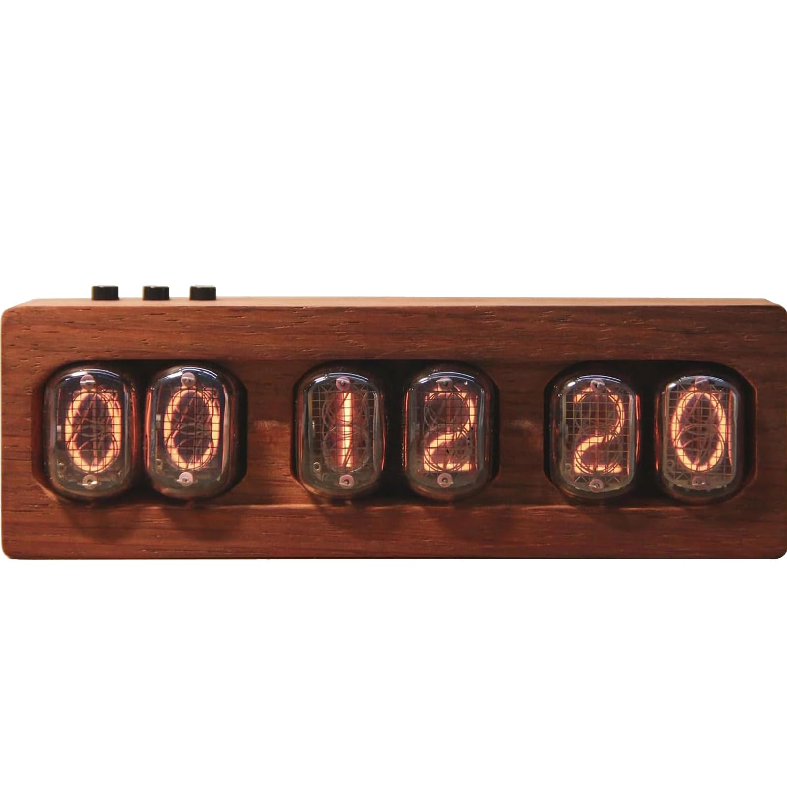VILA SMO Nixie Tube Clock In-12, Wooden Desk Nixie Tube Clock, With Solid Wood Frame, Rgb Backlight, Type-c Power And Memory Function, Gifts For Decorating Rooms And Desks