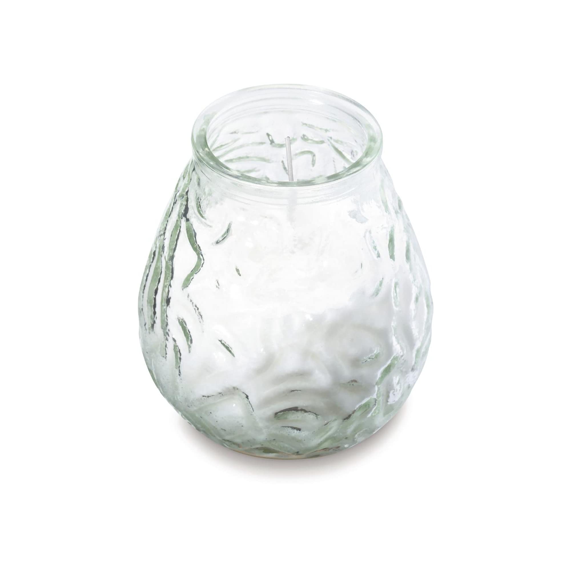 We Can Source It Ltd Boys White – 12 X Low Glass Jar Candles With 70 Hour Burn Time – Wax Jars For Home, Garden, Restaurant & Commercial Use – Lead-Free Cotton Wick