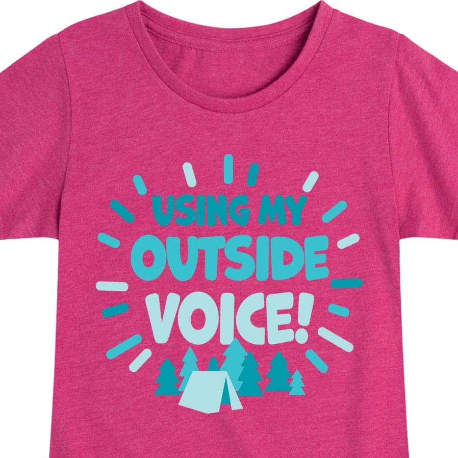 Instant Message - Using My Outside Voice - Toddler & Youth Girls Short Sleeve Graphic T-Shirt3