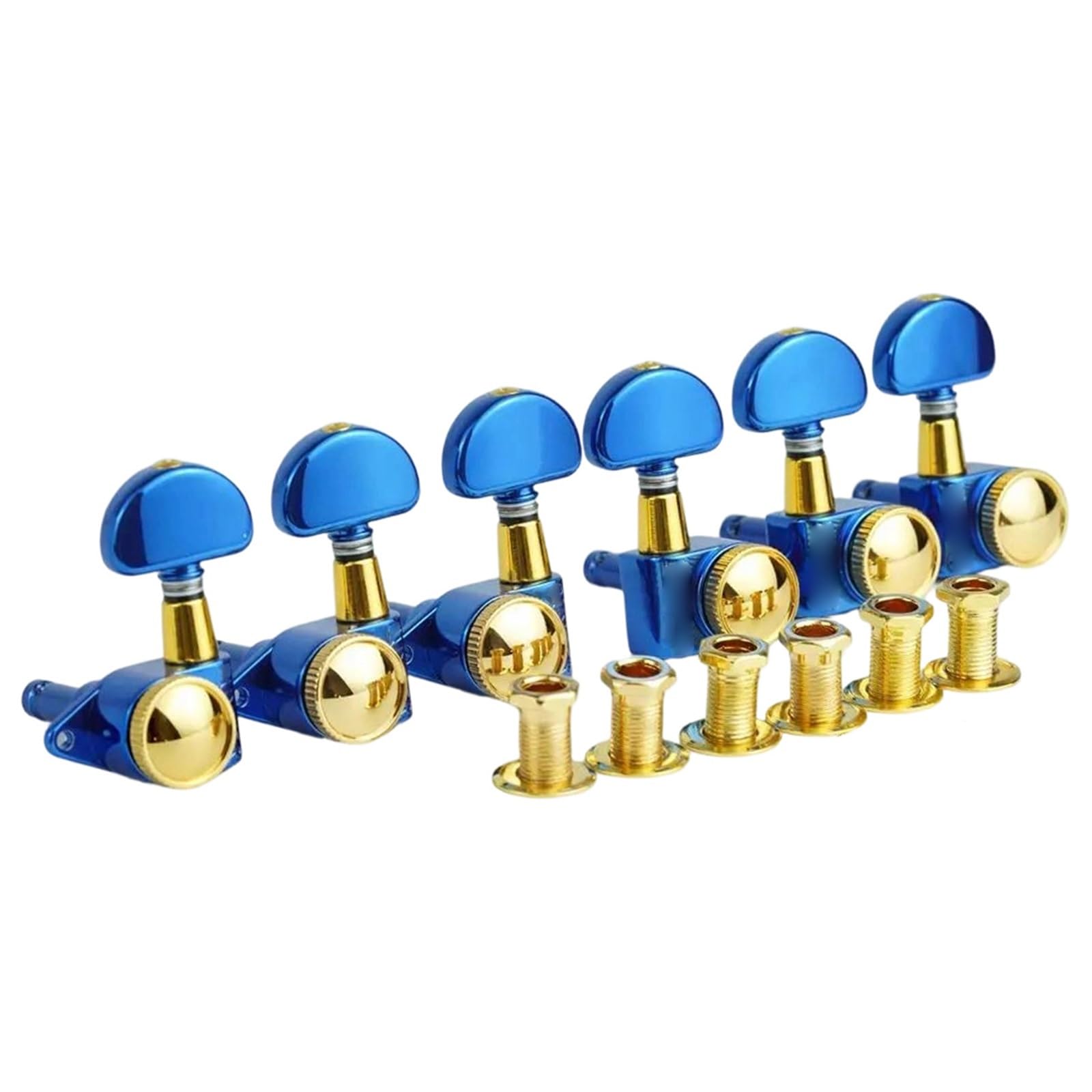 Durable Guitarra Clavijas De Afinación Afinadores De Bloqueo 3R3L Clavijeros Guitarra Eléctrica Con Relación Engranaje 1:21 Fácil Instalar ﻿(BLGD)