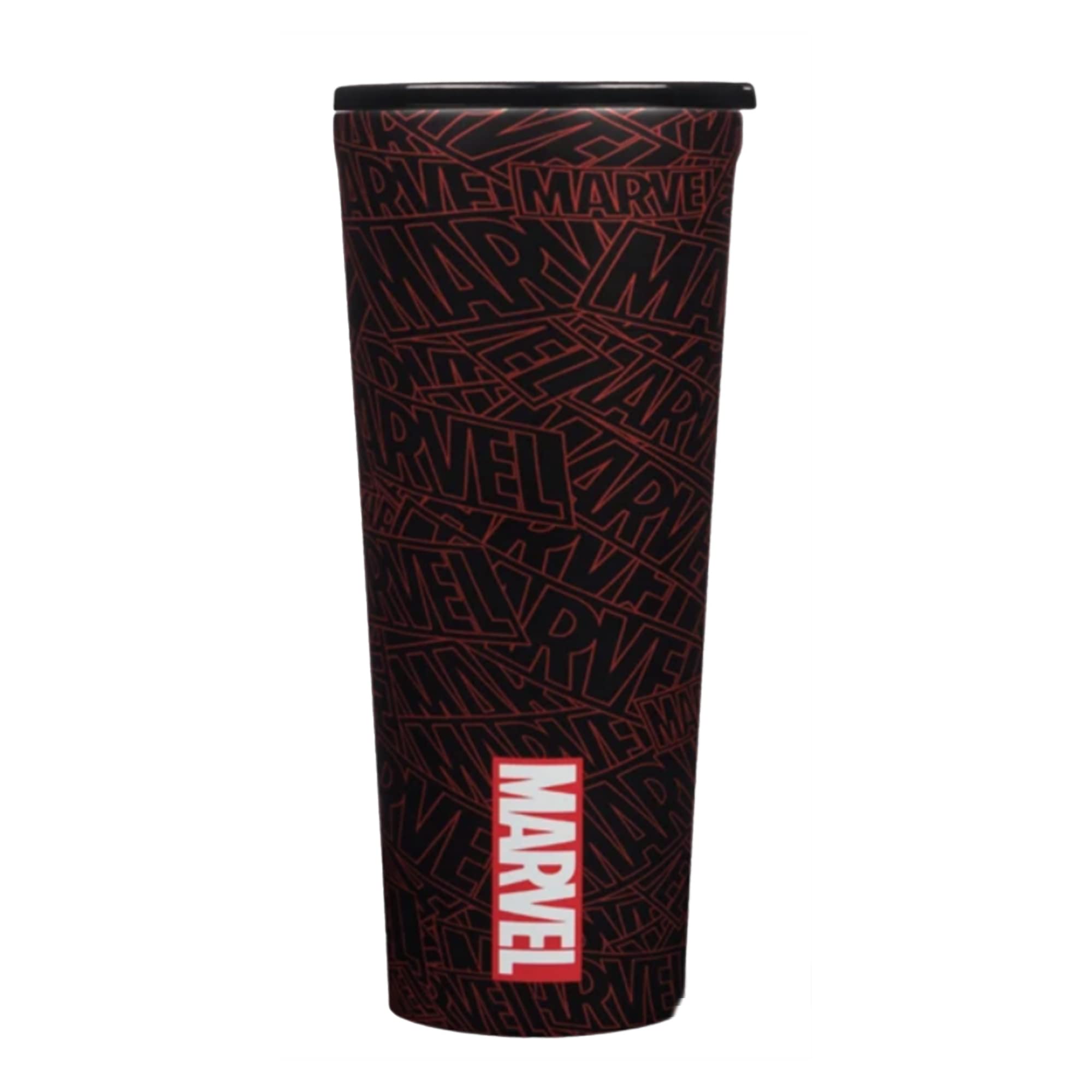 Corkcicle Marvel 24 Ounce Triple Insulated Stainless Steel Travel Cup Tumbler with Lid and Silicone Bottom for Hot