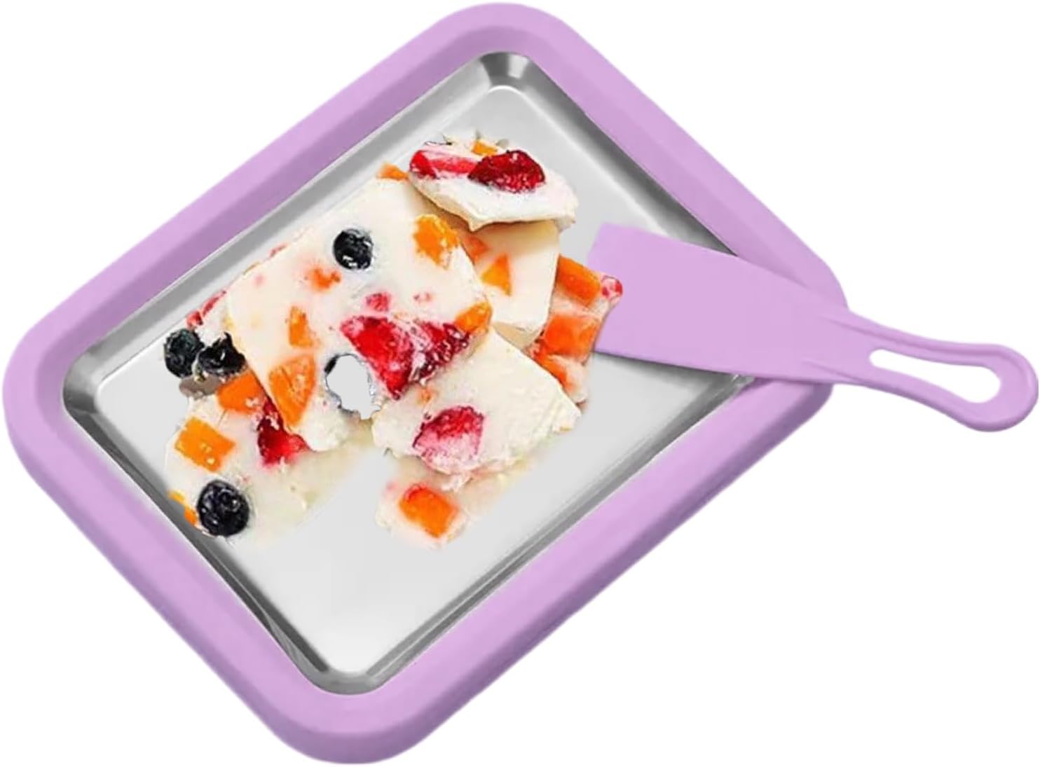 Ice Cream Roller Maker | Stainless Steel Yogurt Tray Machine,Instant Ice Cream Maker - for Home Kitchen Party Cooking Family Gathering Dessert Making Camping Trip