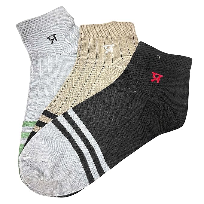 Image of PRASTHAN Sports Unisex Nylon Cotton Ankle Length Socks Made With Breathable Anti Odour & Moisture Absorbent Combed Cotton with a Extra Durable.