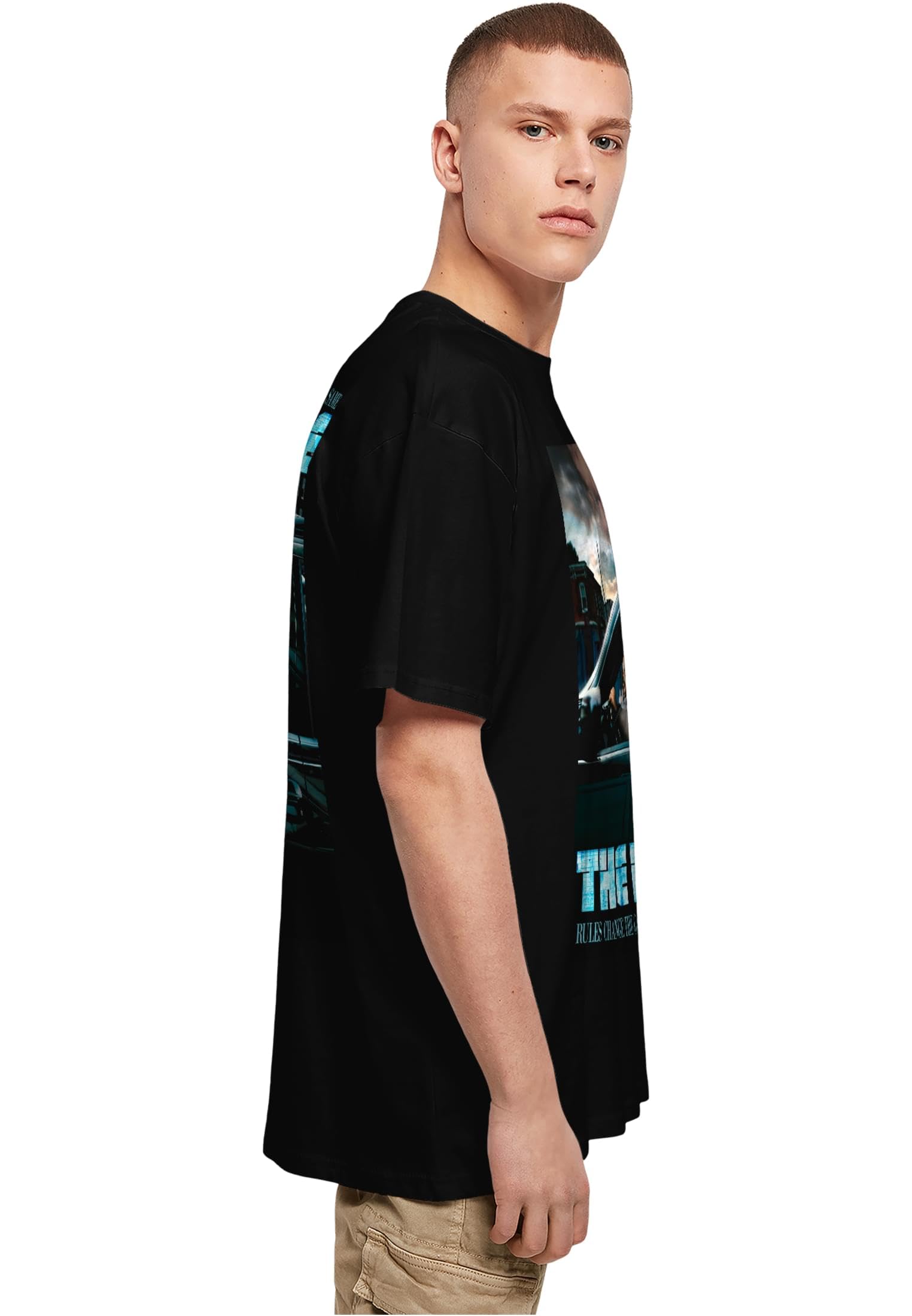 MERCHCODE Mc1046-the Wire Poster Heavy Oversize Tee T-Shirt Uomo (Pacco da 1)