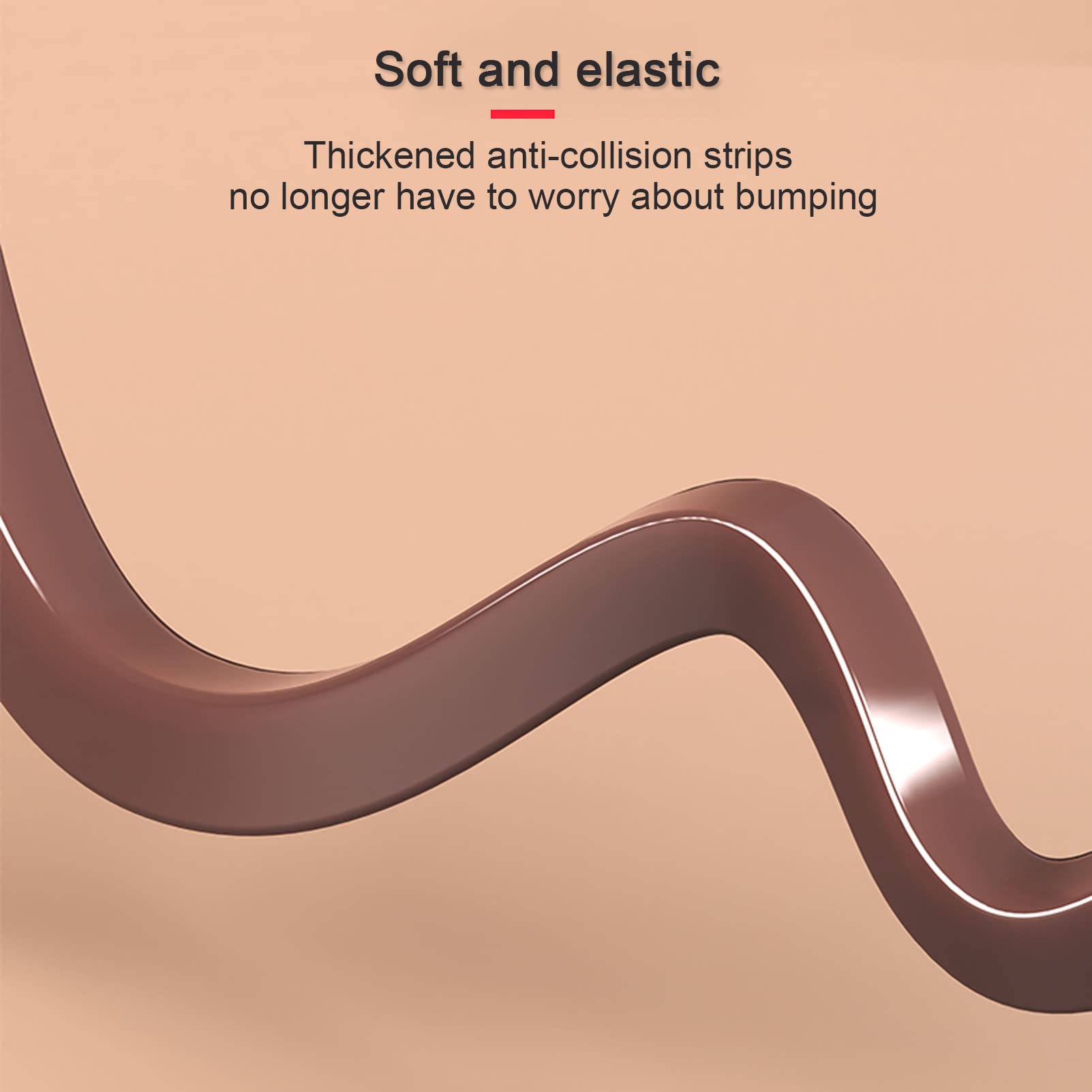 Striscia di Protezione per Bordi Trasparente, Pre-Nastro Adesivo in PVC Protezioni angolari per Angoli acuti del cassetto del Tavolo dell'Armadio,Brown-20mmx2m