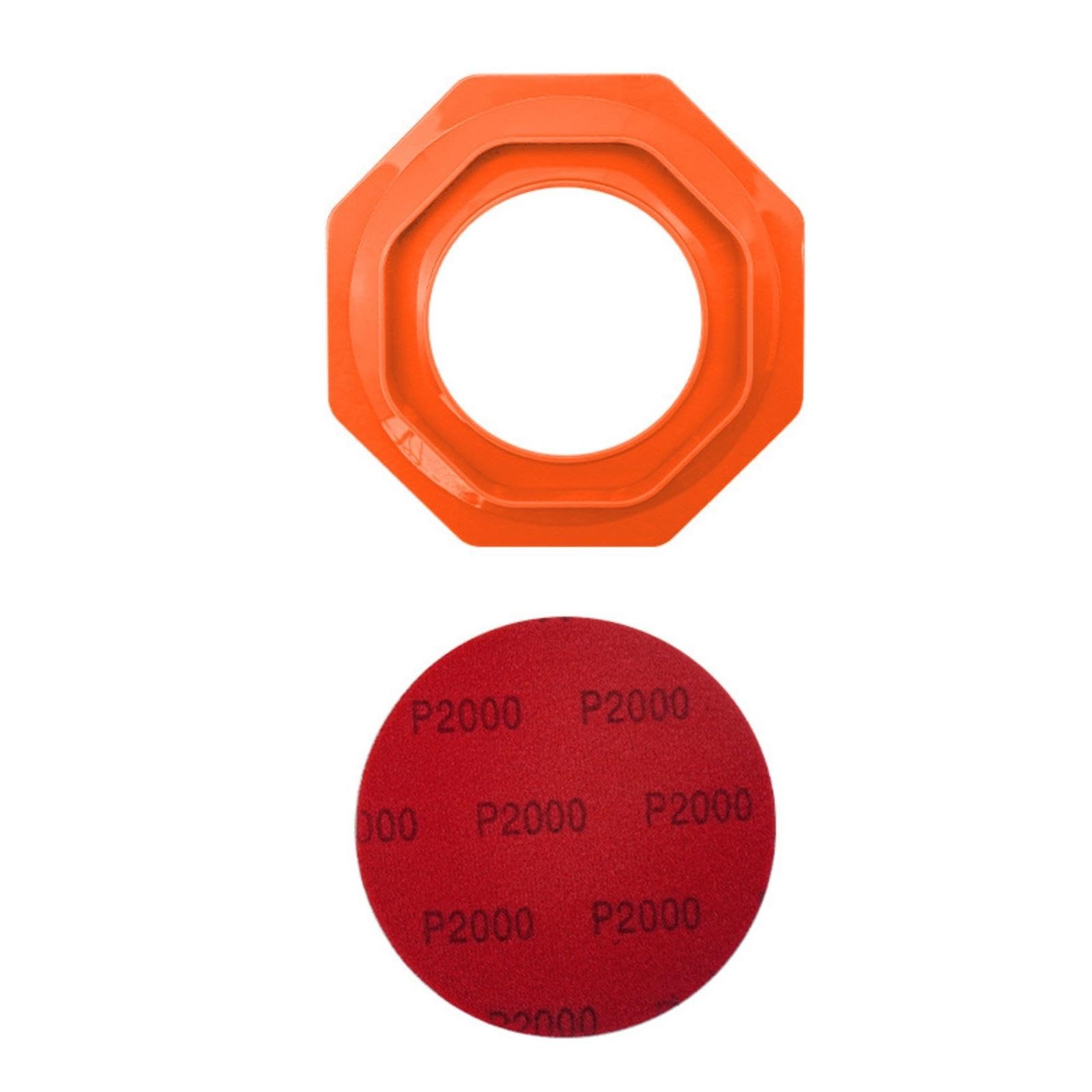 Bowling Sphere Maintenance Holder Bowling Sanding Pad Holder Textured Octagonal Circular Stand Orange-image-35