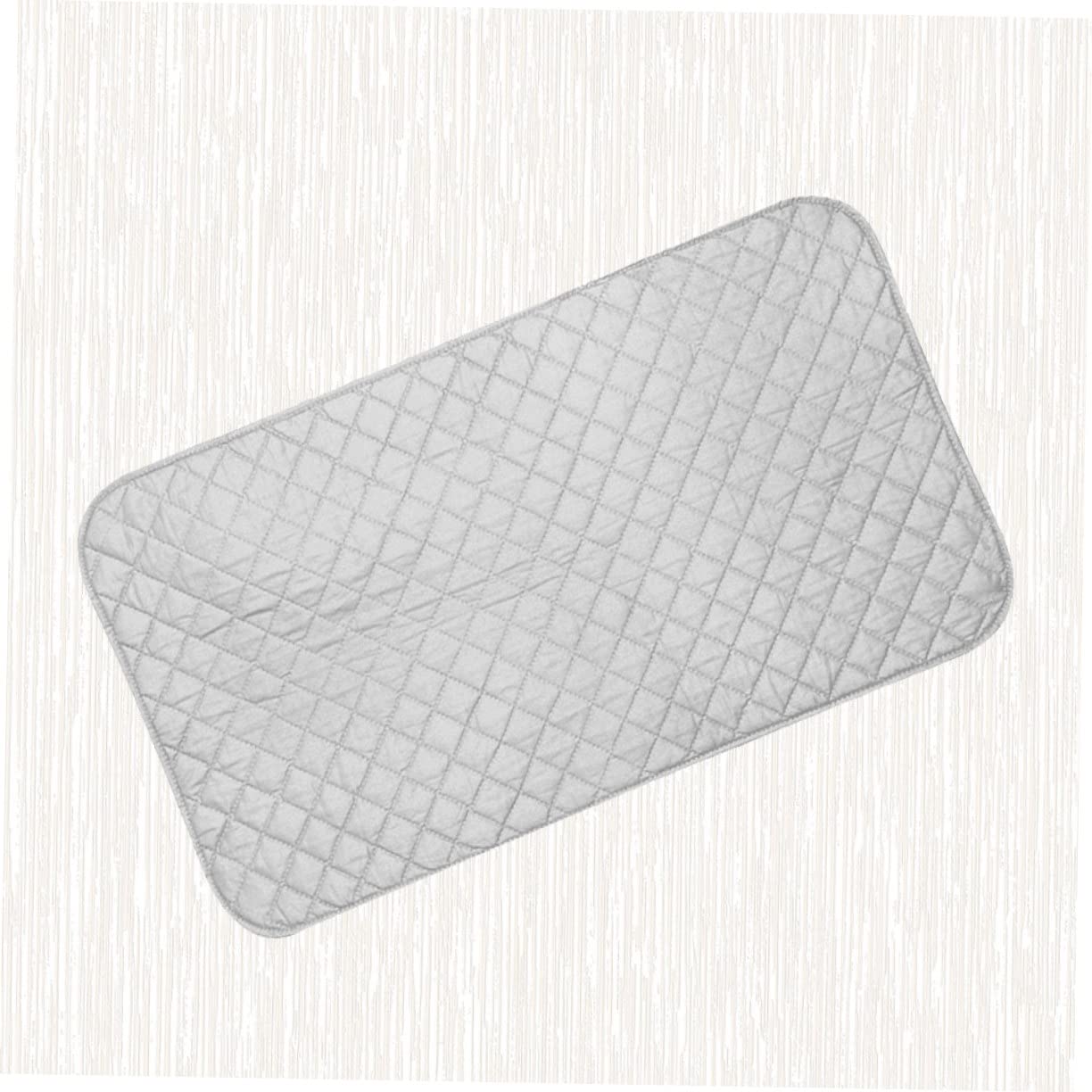 Tappetino da Stiro Antiscivolo in Cotone Argento 55x120cm | Resistente alle Alte Temperature, Pieghevole e Portatile, per Riporre Ferro Caldo, Uso su Ripiani