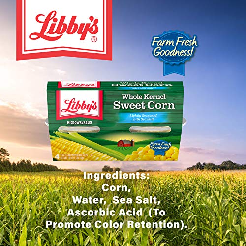 Libby's Whole Kernel Sweet Corn | 100% Sweet Corn | Naturally Sweet Flavor | Golden Yellow |Off-the-Cob Crispness | Convenient Single-Serve Cups | Six 4-pack sleeves of 4.0 ounce cups (24 cups total)