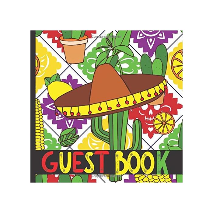 Buy Guest Book Mexican Theme Party Guest Book Includes Gift Tracker