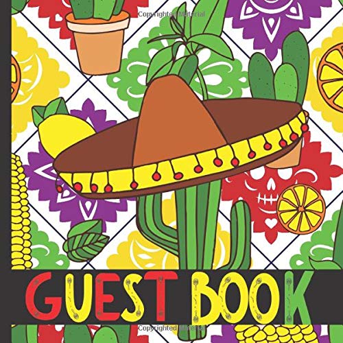Buy Guest Book Mexican Theme Party Guest Book Includes Gift Tracker