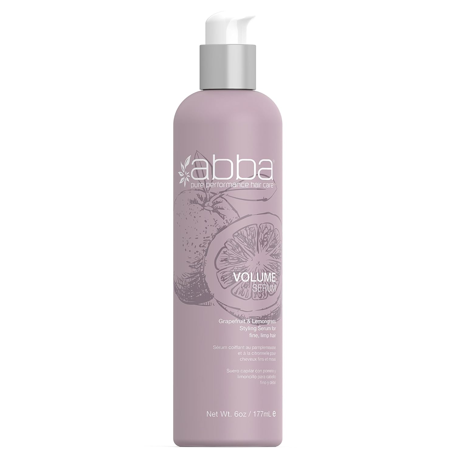 ABBA Volume Serum, Grapefruit & Lemongrass, 6 Fl Oz (Pack of 1) ABBA Volume Serum, Grapefruit & Lemongrass, 6 Fl Oz (Pack of 1)