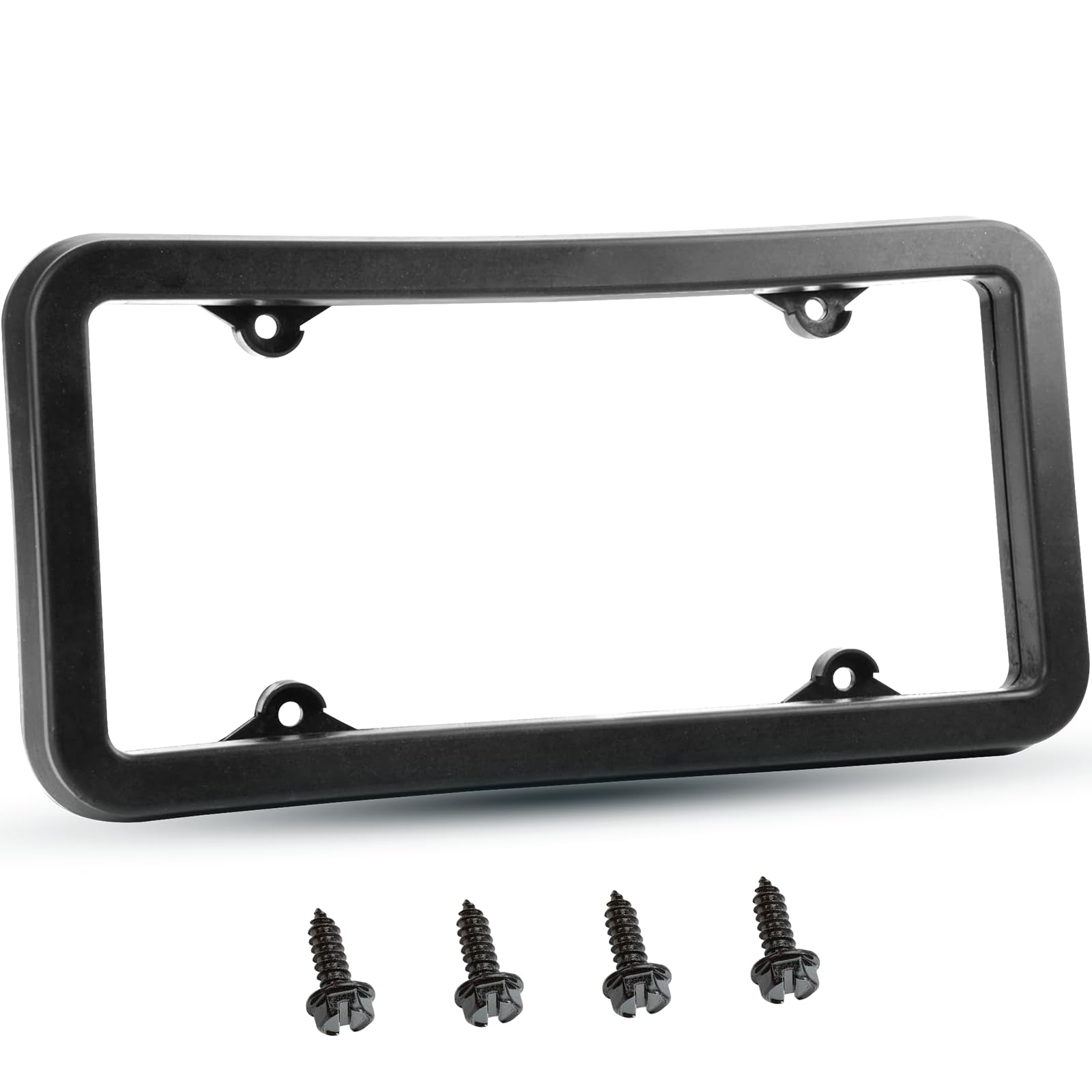 Ultimate License Plate Bumper Guard with Mounting Hardware - 1" Thick Rubber License Plate Frame Protects Bumper from Scratches and Dents - Universal Fit for Cars, Trucks, SUVs, and Vans