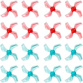 Gemfan 1636 40mm 4-Blade Props with 1.5mm Shaft Micro Whoop Drone Props for 1103-1105 Brushless Motor 16pcs 8CW 8CCW...