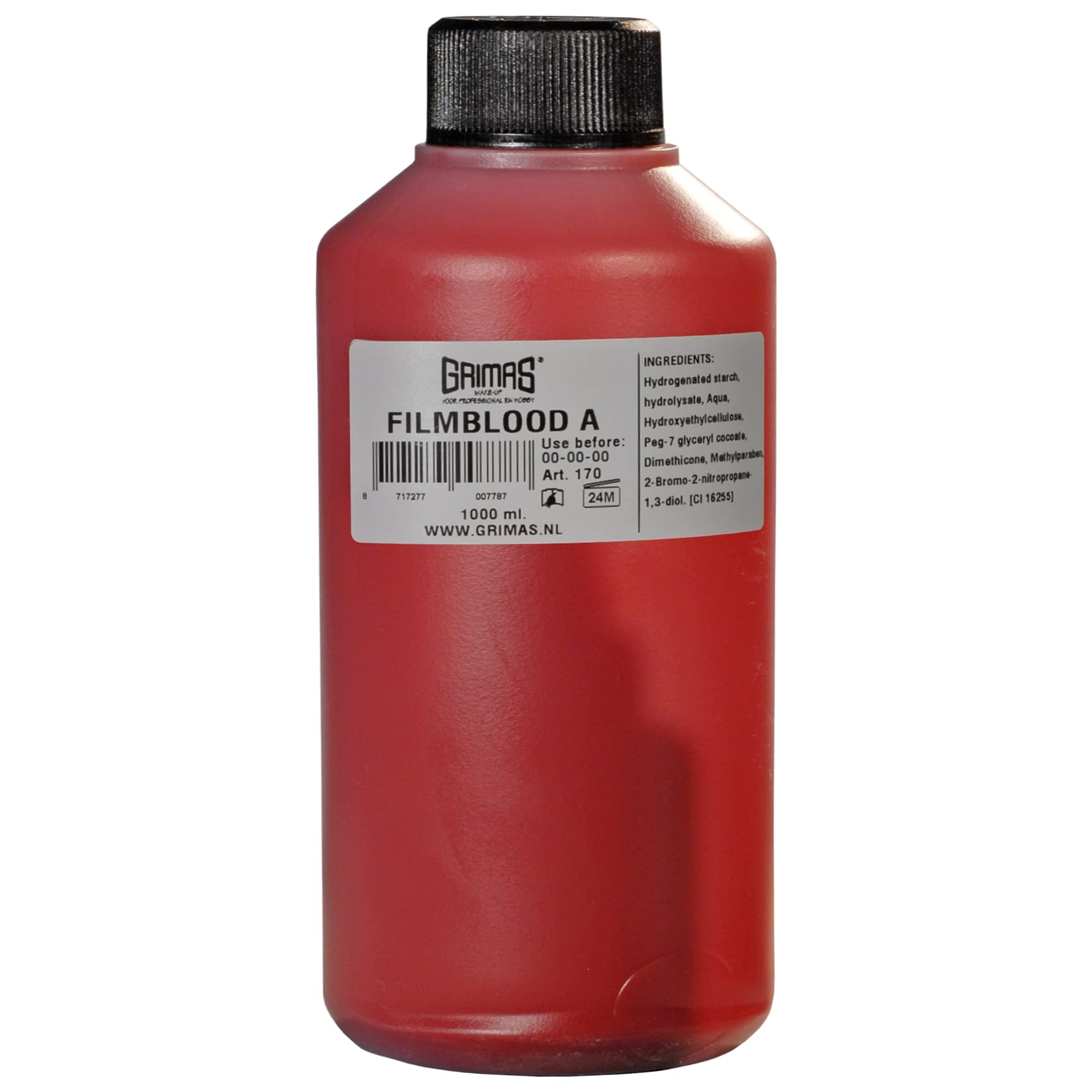 GRIMAS Filmblut 1000ml, Farbe A hell, professionelles hochrealistisches Kunstblut, für Halloween, SFX, Film, Unfalldarstellung