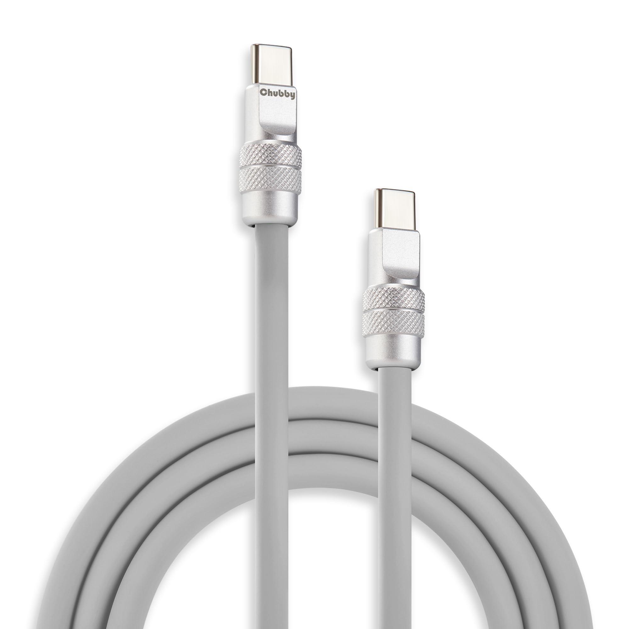 chubbycable Chubby 2.0 USB C 240W Fast Charging Cable Silicone Soft Durable USB C Cable Extra Thick Charger Cord Compatible with iPhone 17-15 Series