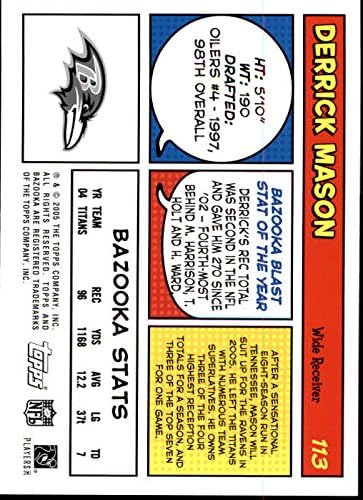 Miniatura 2 de 2005 Bazooka #113 Derrick Mason NFL Football Trading Card