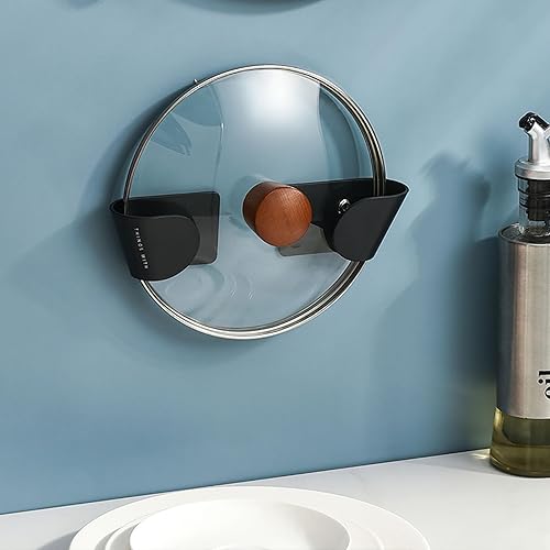 Miniatura 3 de Organizador universal de tapas de olla para gabinete, 6 pares de organizadores de tapas de sartén dentro de la puerta del gabinete para montaje en