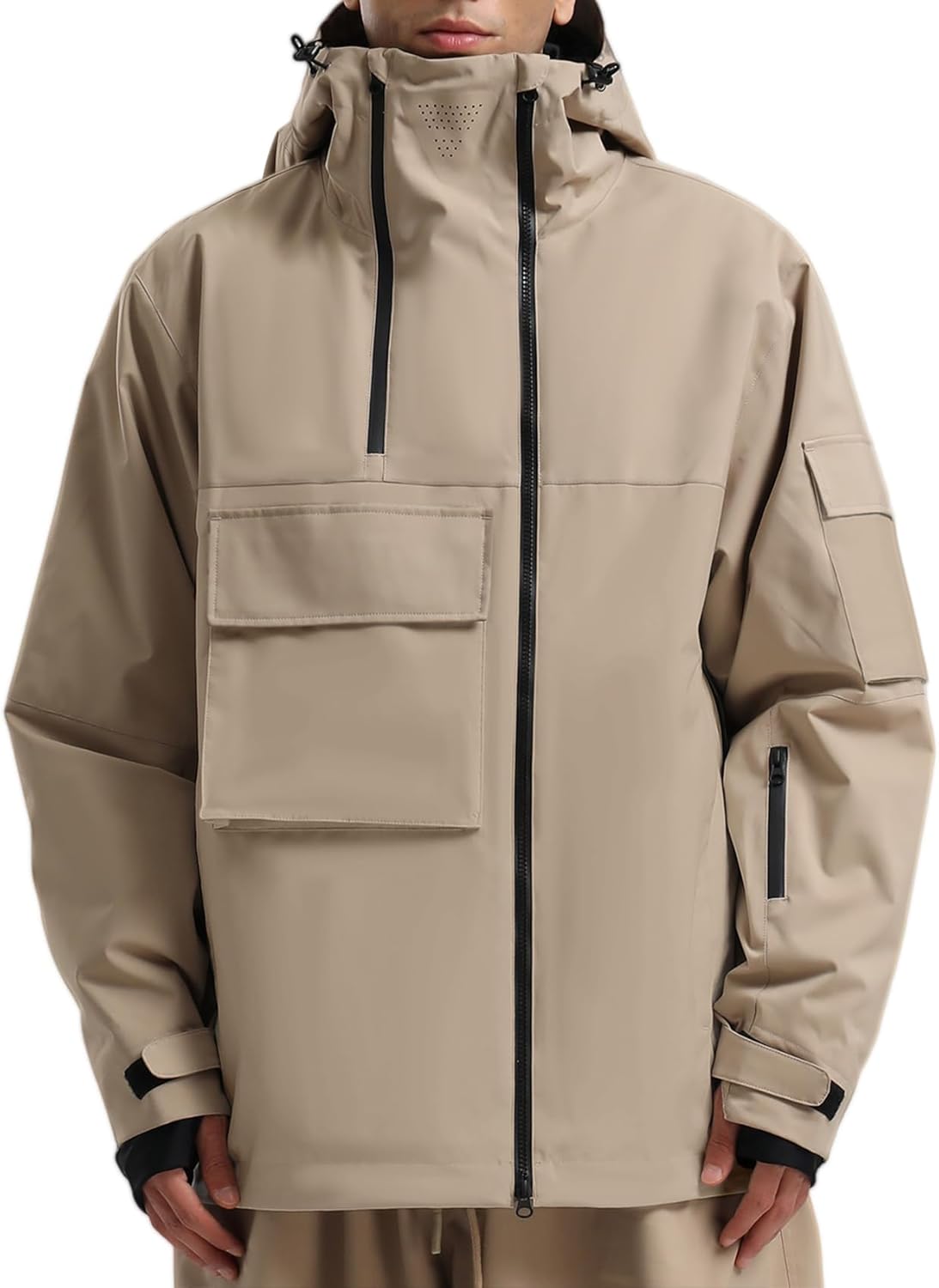 GSOU SNOW Men's Snowboarding Jacket Loose Ski Snow Coat Waterproof Insulated Unisex Winter Jacket