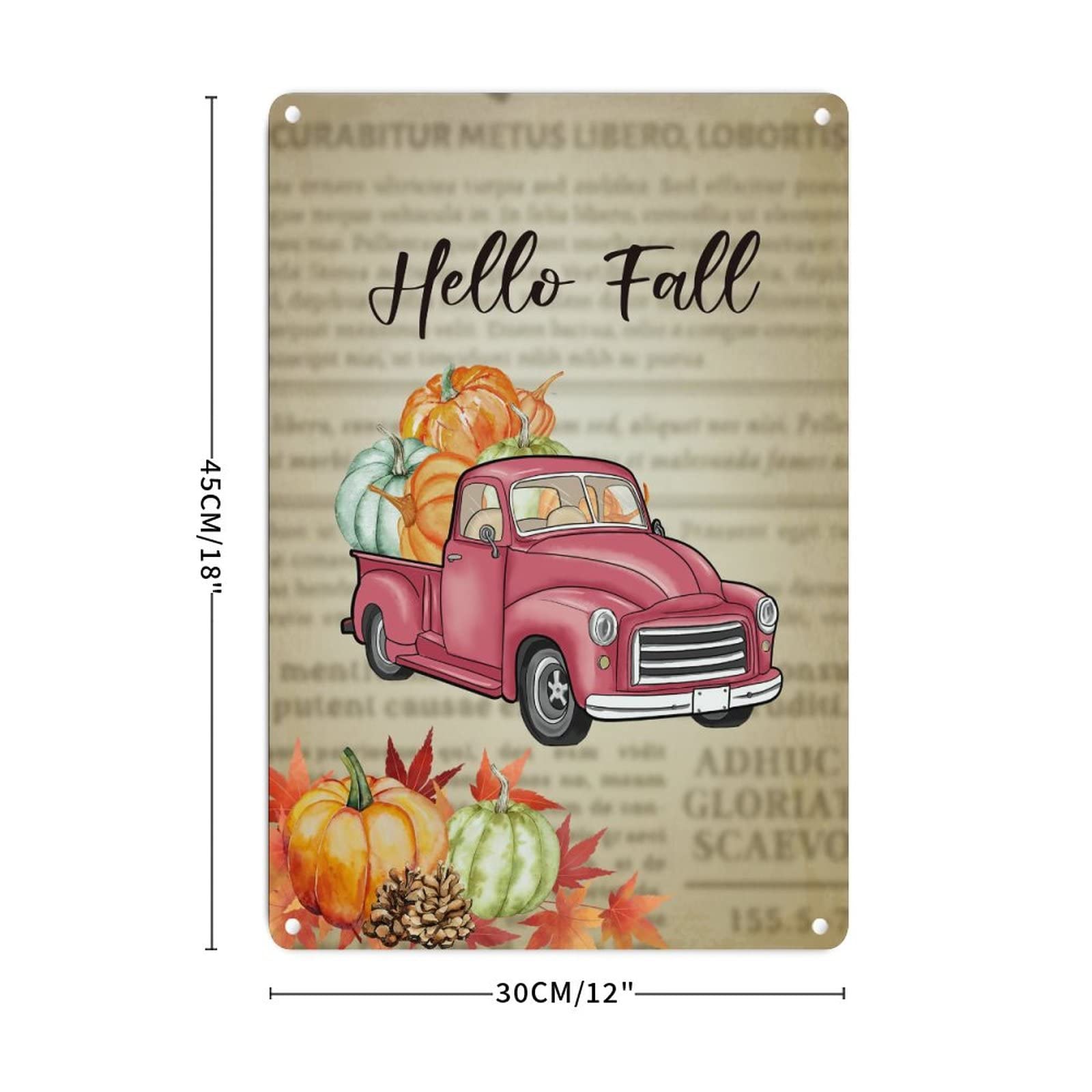 insegna vintage e zucche - decorazione autunnale