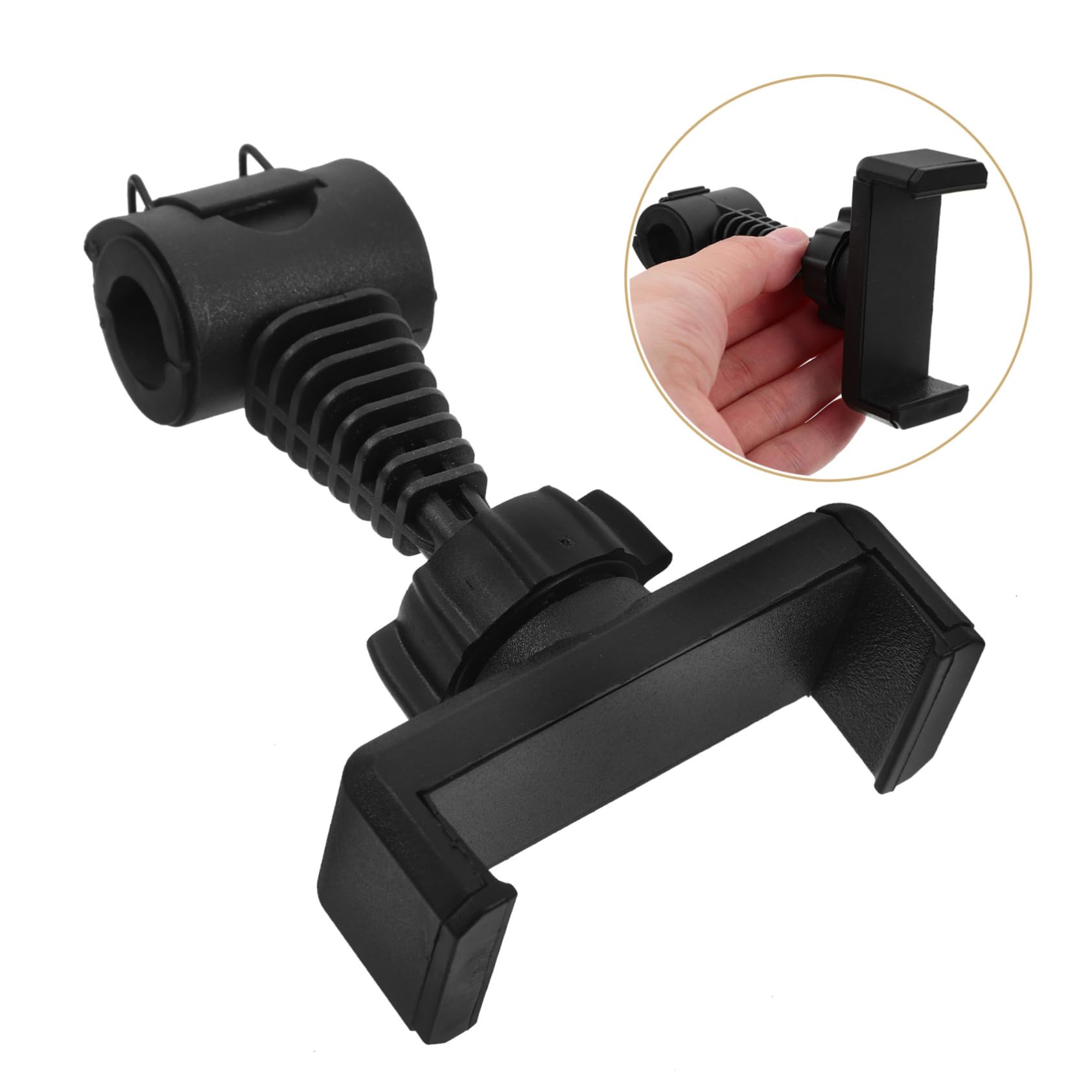 Gatuida Supporto per Cellulare Auto Nero Abs, Girevole e Regolabile
