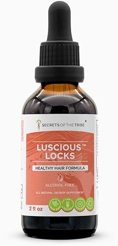 Secrets of the Tribe Luscious Locks Extracto sin alcohol, glicerita Amla, hibisco, ortiga picante, cola de caballo, hongo Reishi, avena. Tintura,