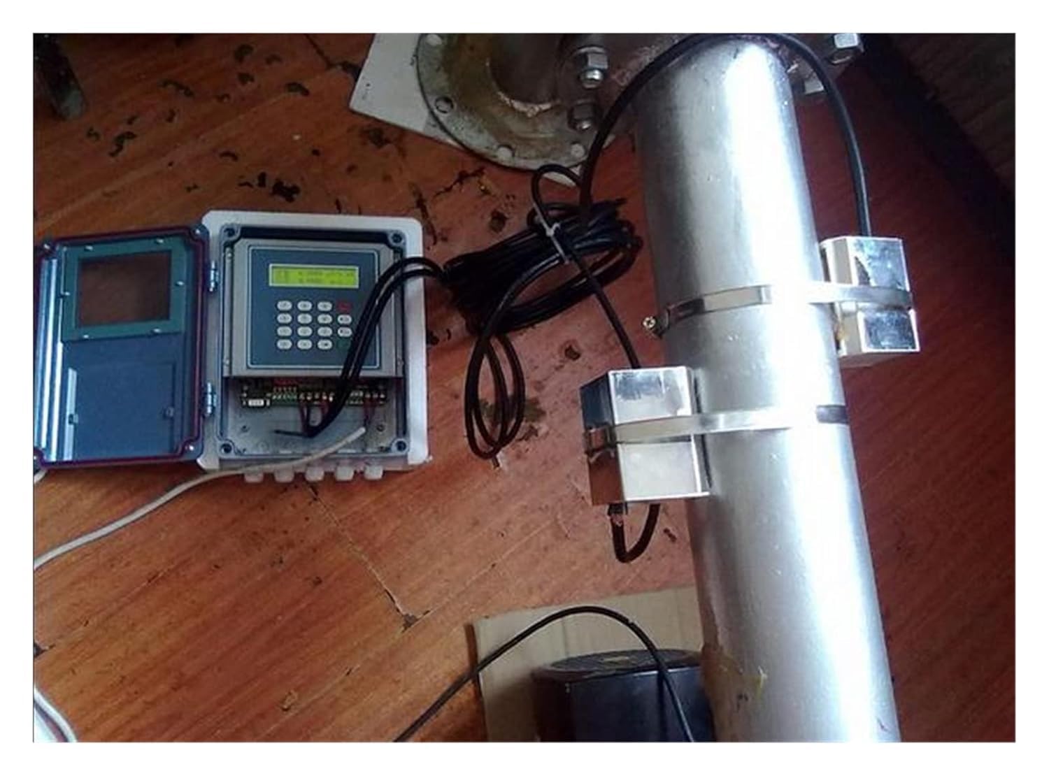 Caudalímetro con pantalla LCD digital TDS-100F, caudalímetro ultrasónico fijo independiente, caudalímetro M2 (DN50-700 mm) for agua, diésel, gasolina y otros líquidos (TDS-100F con M2)