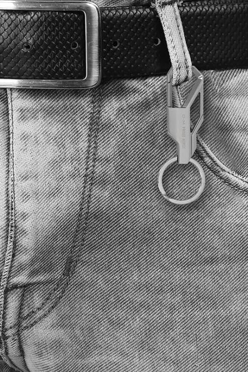 Image of Techpro Stainless Steel Keychain Heavy Duty For Men And Women, Silver