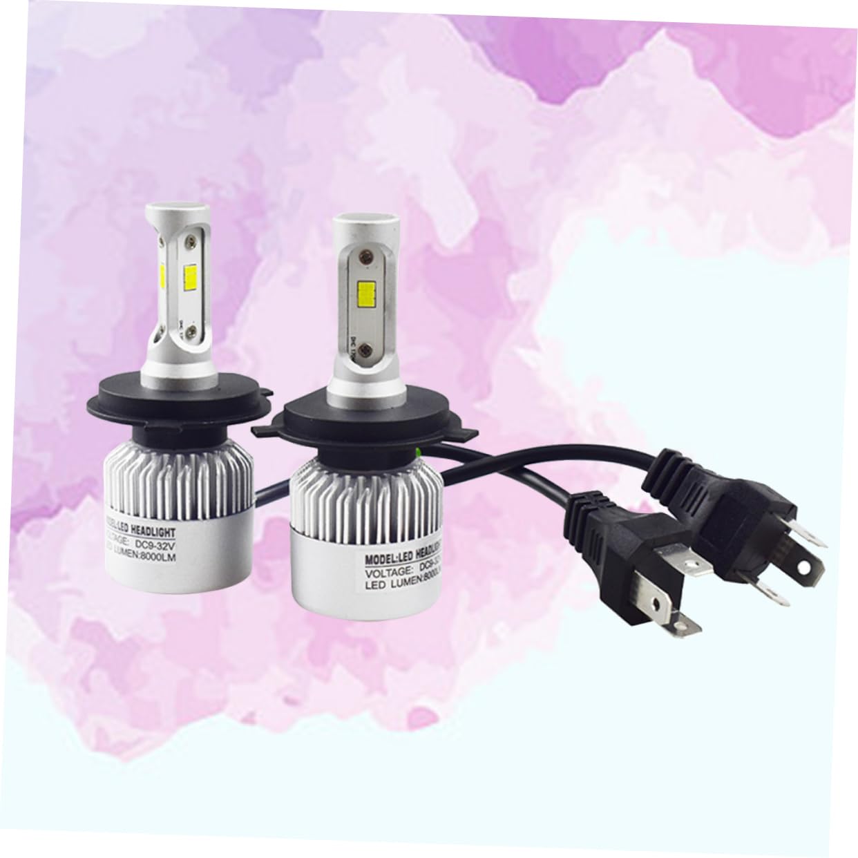 Zerodeko Lampadina LED H4 per Fari Auto, Chip Csp, Alluminio, Design , 2 Pezzi, per Auto e Camion
