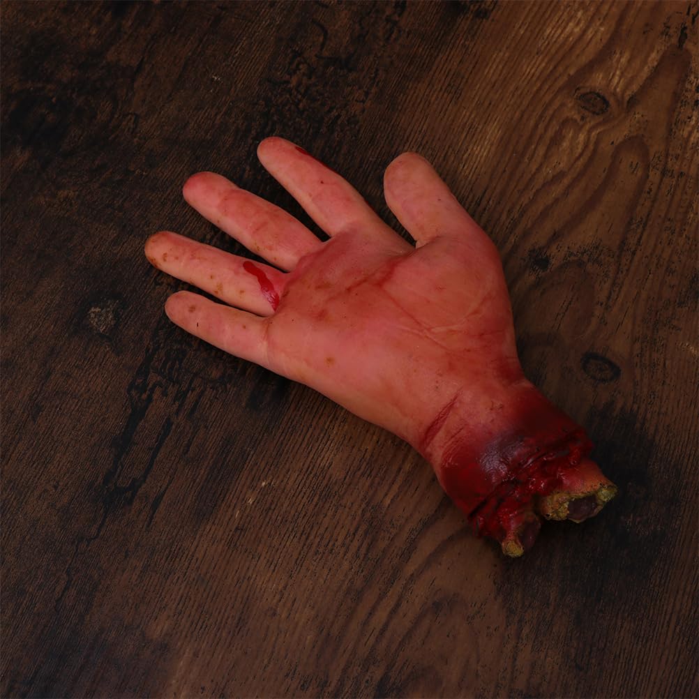 GANAZONO 5Pcs Decorazione di Halloween del Corpo Mozzata Parti del Corpo Sanguinante Morto Halloween Oggetti di Scena Difficili Parti Umane Prop Trucco