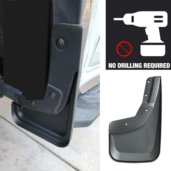 XUKEY 4pcs Mud Flaps Splash Guards Mudguards Mudflaps for 2014-2018 Silverado 1500, 2015-2018 Silverado 2500 HD/3500 HD, 2015 Silverado 3500 Splash Guard Front and Rear Mud Guards