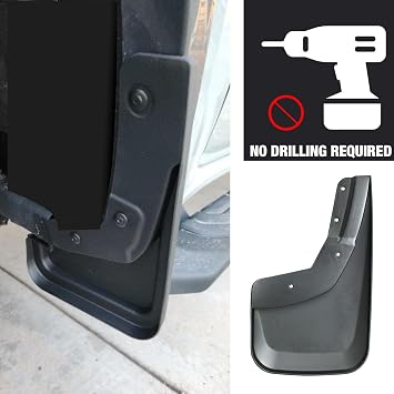 XUKEY 4pcs Mud Flaps Splash Guards Mudguards Mudflaps for 2014-2018 Silverado 1500, 2015-2018 Silverado 2500 HD/3500 HD, 2015 Silverado 3500 Splash Guard Front and Rear Mud Guards