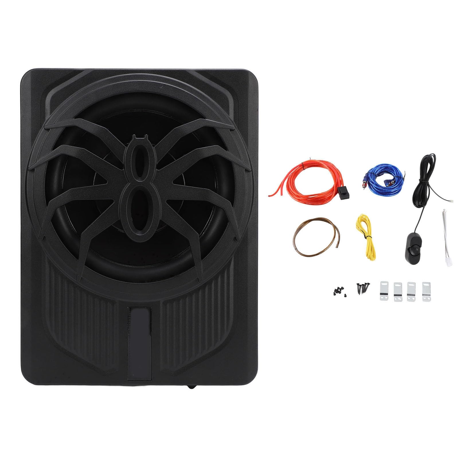 Fabater Subwoofer para Automóvil Delgado de 10 Pulgadas, 800 W, con Alimentación Debajo del Asiento y Luz Ambiental LED Azul, Excelente Disipación de Calor, (Colorful)