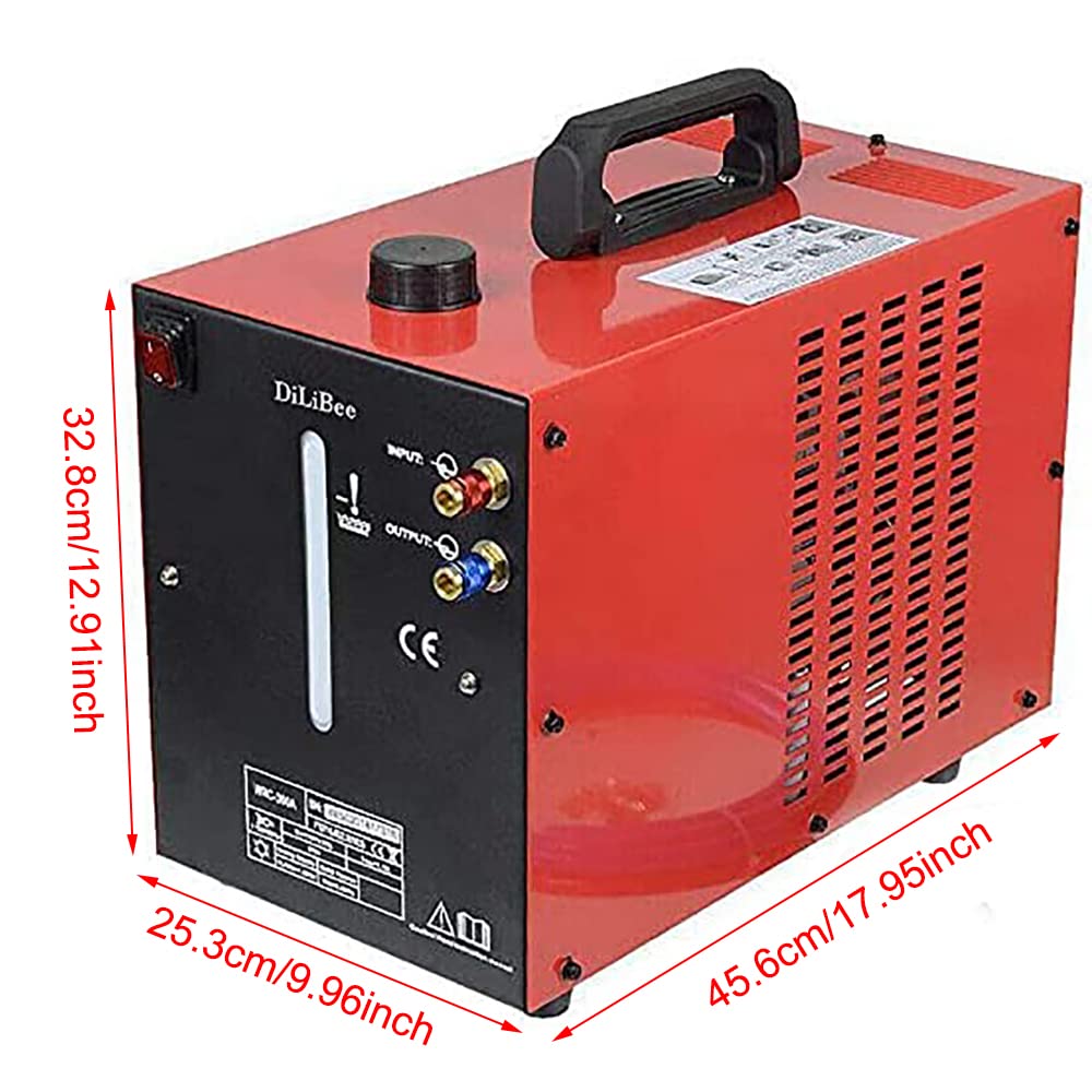 Machine à souder, refroidisseur professionnel 10 L, réservoir de refroidissement pour refroidisseur d'eau 370 W, refroidisseur à eau de 10 litres, soudeur refroidisseur industriel professionnel (rou