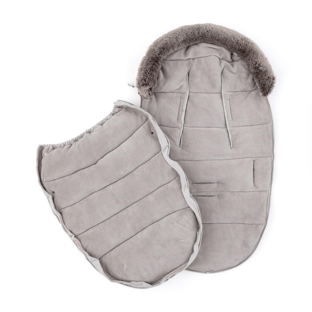 Petite&Mars COMFY - Sacco termico 4 in 1 per passeggino, invernale, caldo, impermeabile, antivento (Champagne Shower)