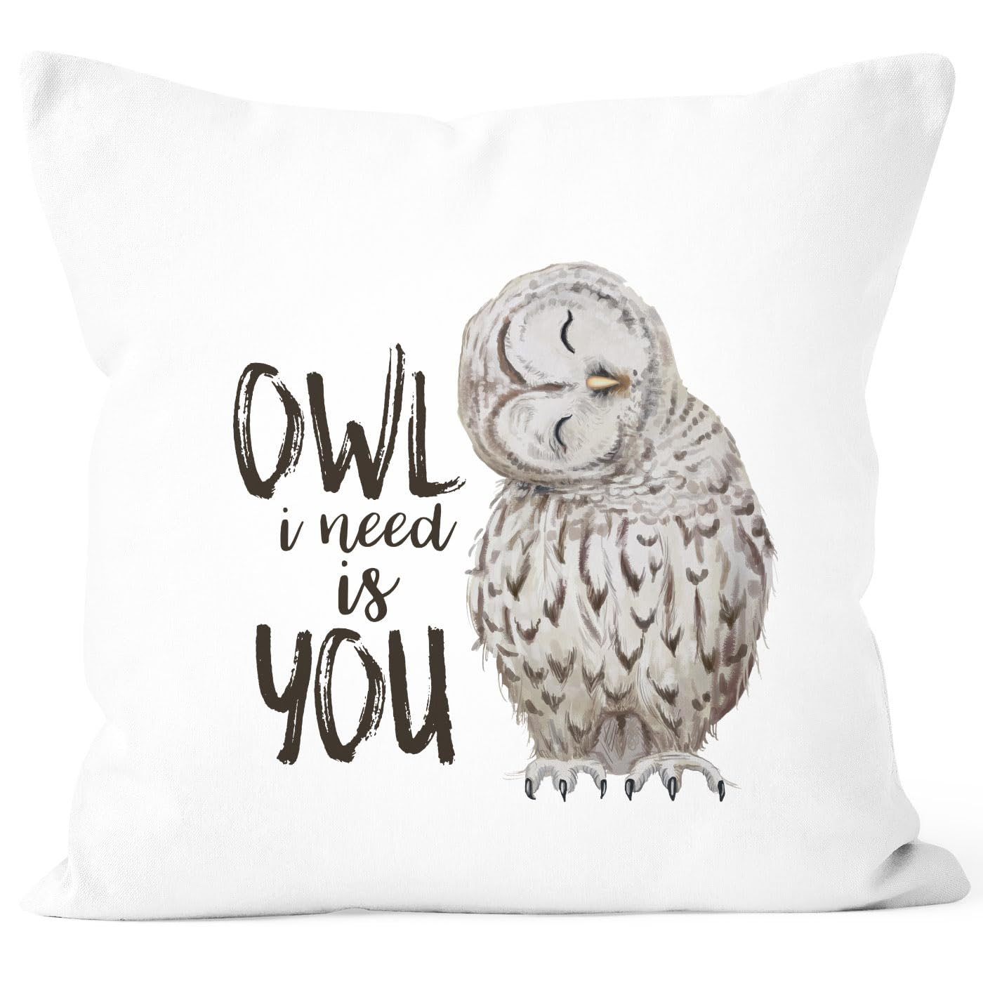 Housse de coussin 40 x 40 taie d'oreiller coton Moon Works blanche