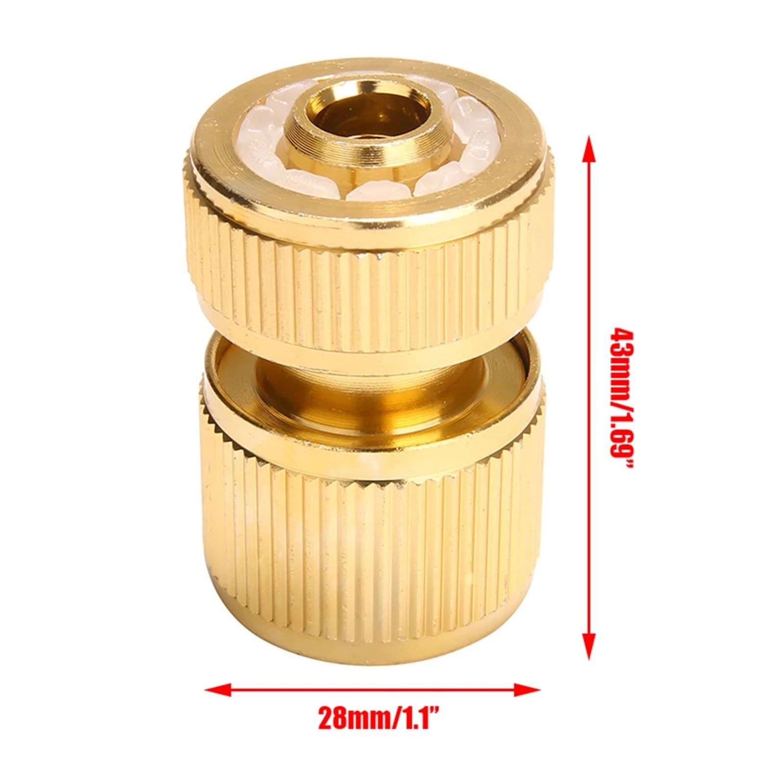 Adaptador de manguera recubierto de latón, conector giratorio de conexión rápida de 1/2 ", acoplamiento de jardín for riego, 1/3/6 Uds.
