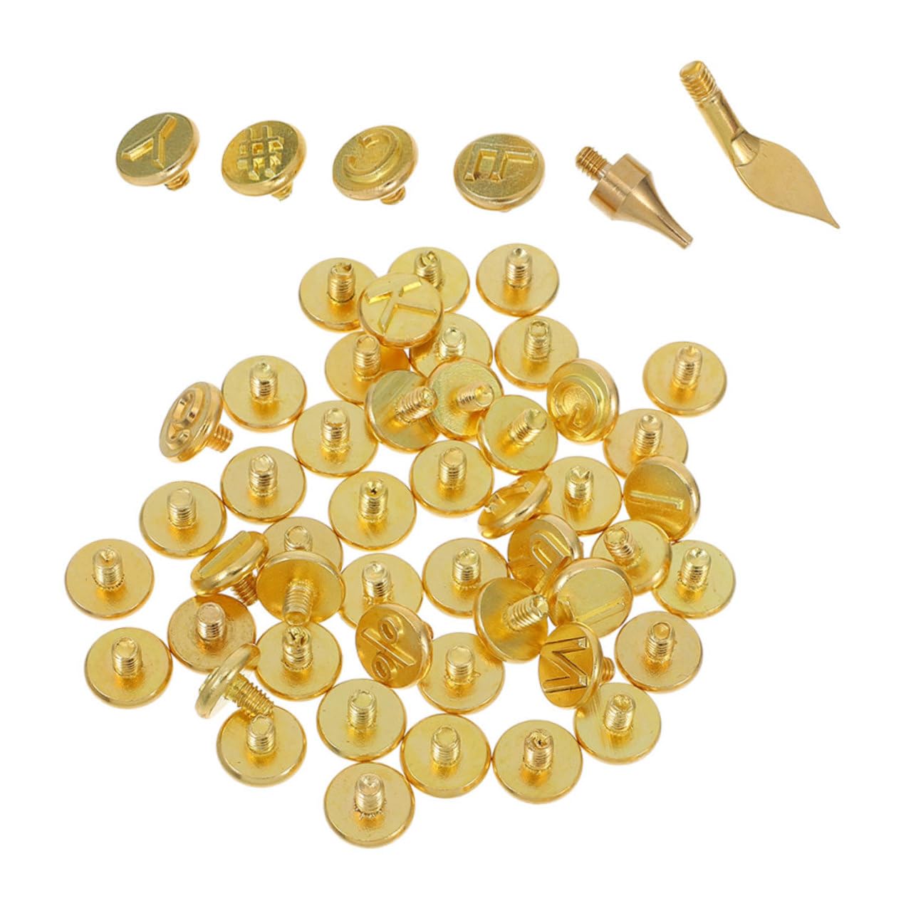 OSALADI Unique Pyrography Tool 1 Set Wood Burning Letter Number Symbols Tips for DIY Carving Crafts Embossing