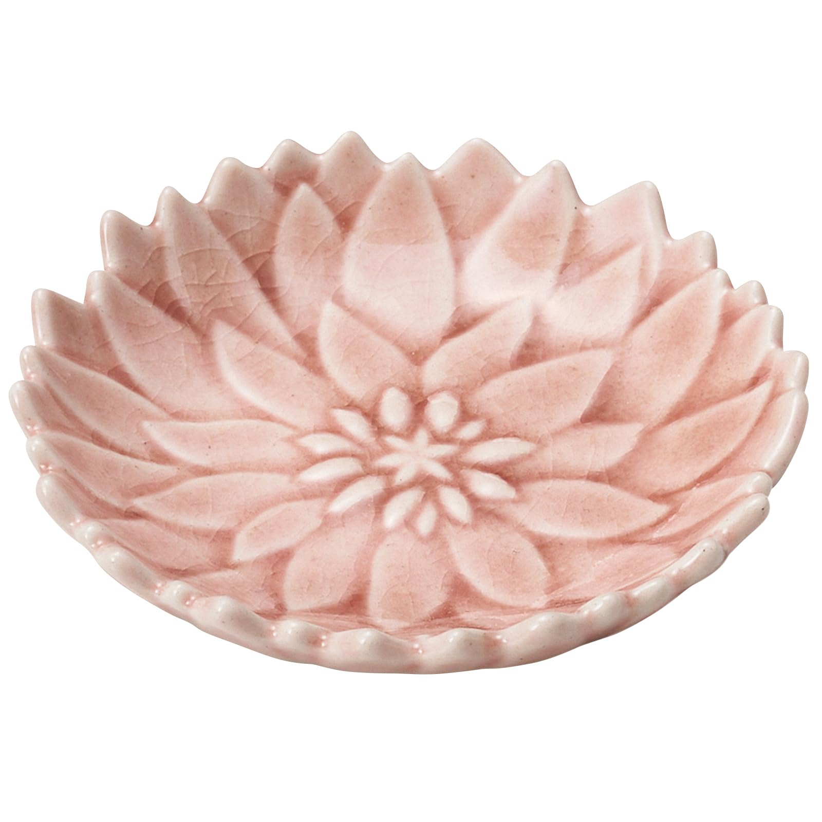 Dahlia Shape Ceramic Small Plate 7cm