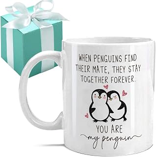 Romantic Gifts for Him Her Boyfriend Girlfriend - Wedding Anniversary Valentines Day Christmas Gift for Couple - Birthday Gift for Penguin Lover - Penguin Gifts