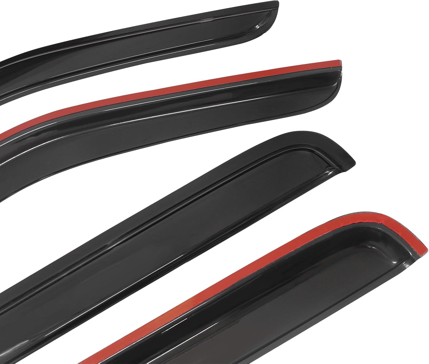 Window Visor Compatible with 2008-2014 Jeep Liberty 4Dr, Window Visor Smoke Slim Style Sun Guard 4PC by IKON MOTORSPORTS, 2009 2010 2011 2012 2013