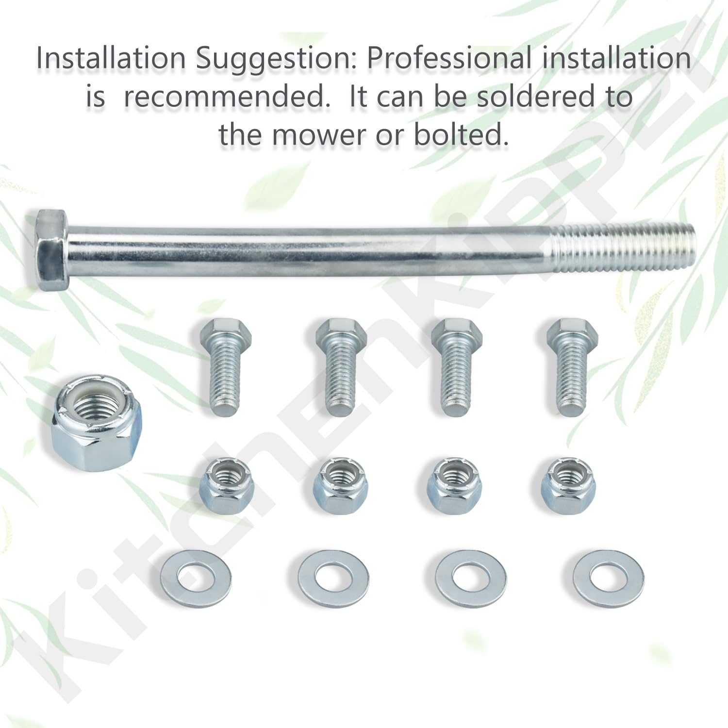 KitchenKipper Kit de reparación de soporte de suspensión frontal para cortacésped John D-eere de 48 pulgadas y 54 pulgadas, se adapta a modelos 445 455 425 (equipado con ruedas)
