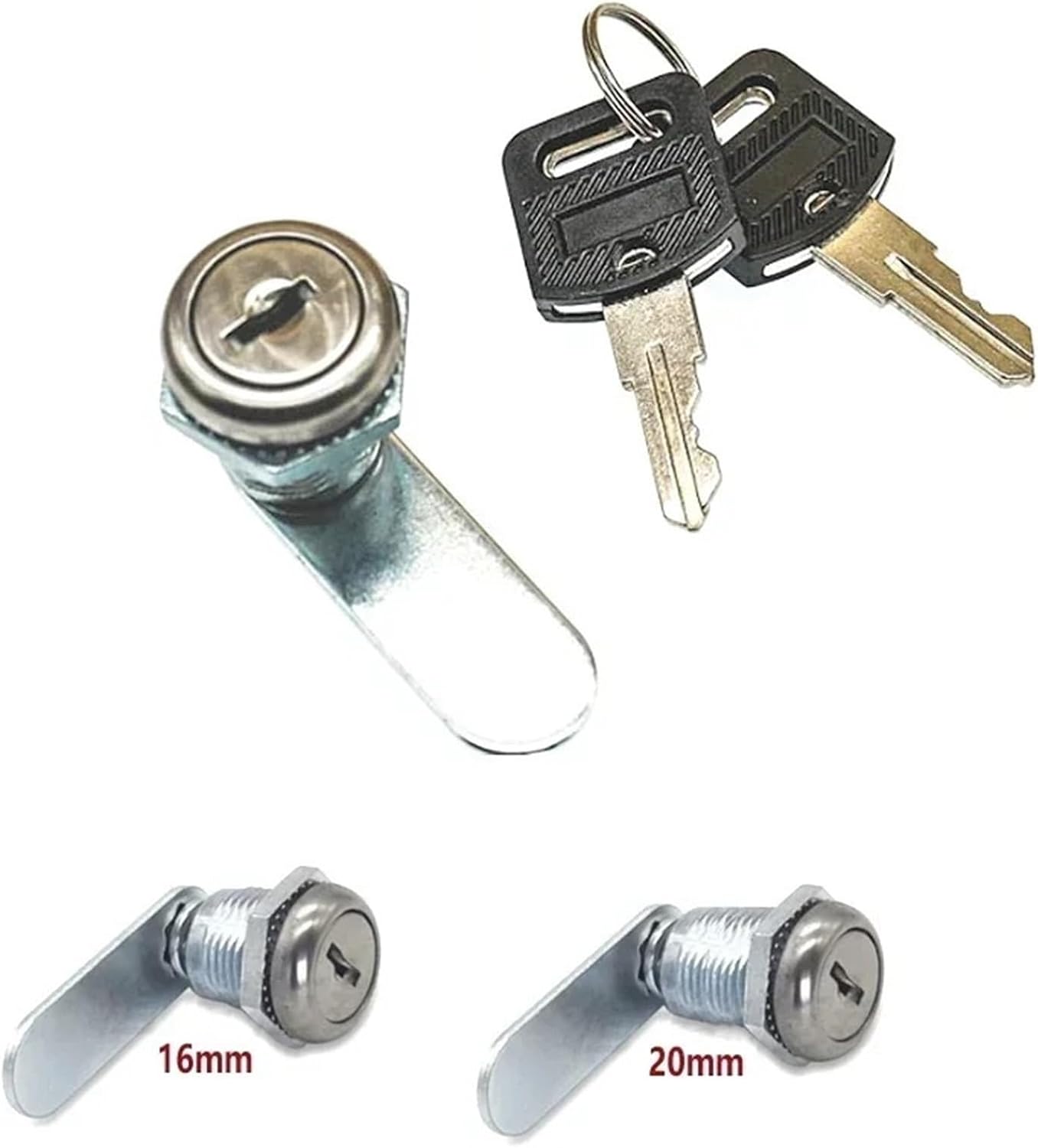 Stainless Cover Cam Lock 16 20mm for Cabinet Drawer Locker MX17 1Pcs(16mm 26mm)