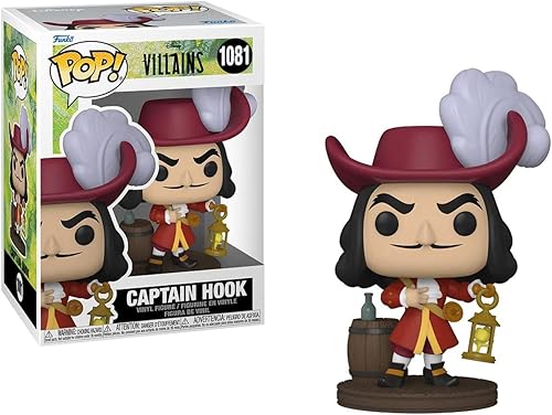 Miniatura 2 de POP Disney Villains - Figura de vinilo de Capitán Hook Funko (paquete con funda protectora de caja compatible), multicolor, 3.75 pulgadas