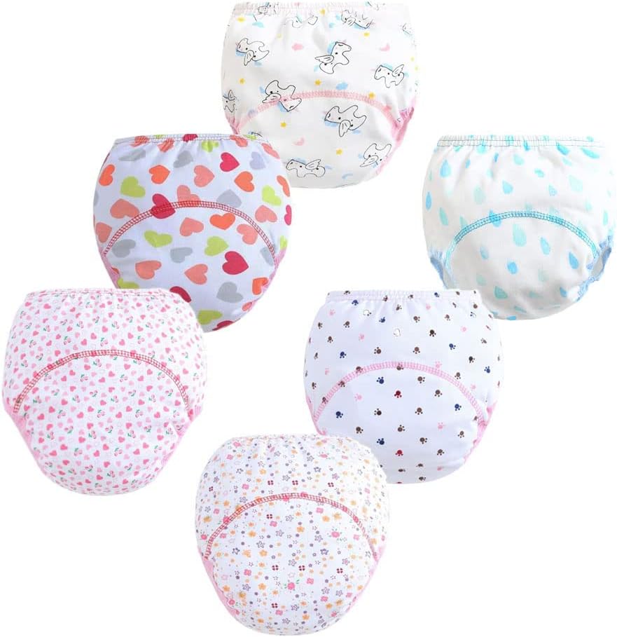 Baby Potty Training Pants Boys Girls Training Underwear Reusable (6 Pack)